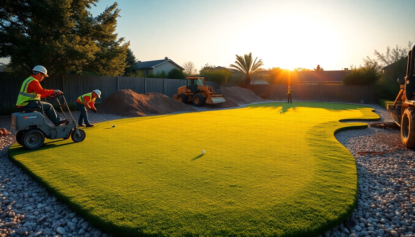 What does a professional putting green installation involve, and why is it necessary?