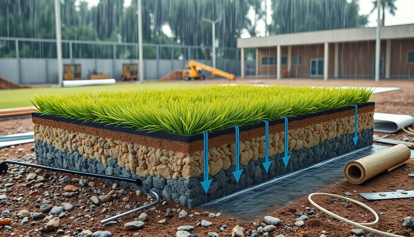 What is the most critical element of high-performance synthetic sports field construction?